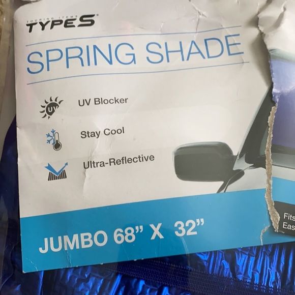 Type S blue silver spring shade jumbo 68 x 32 NIB - Picture 2 of 4